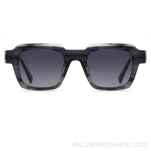 Männer Custom Logo UV400 Acetat polarisierte Sonnenbrille